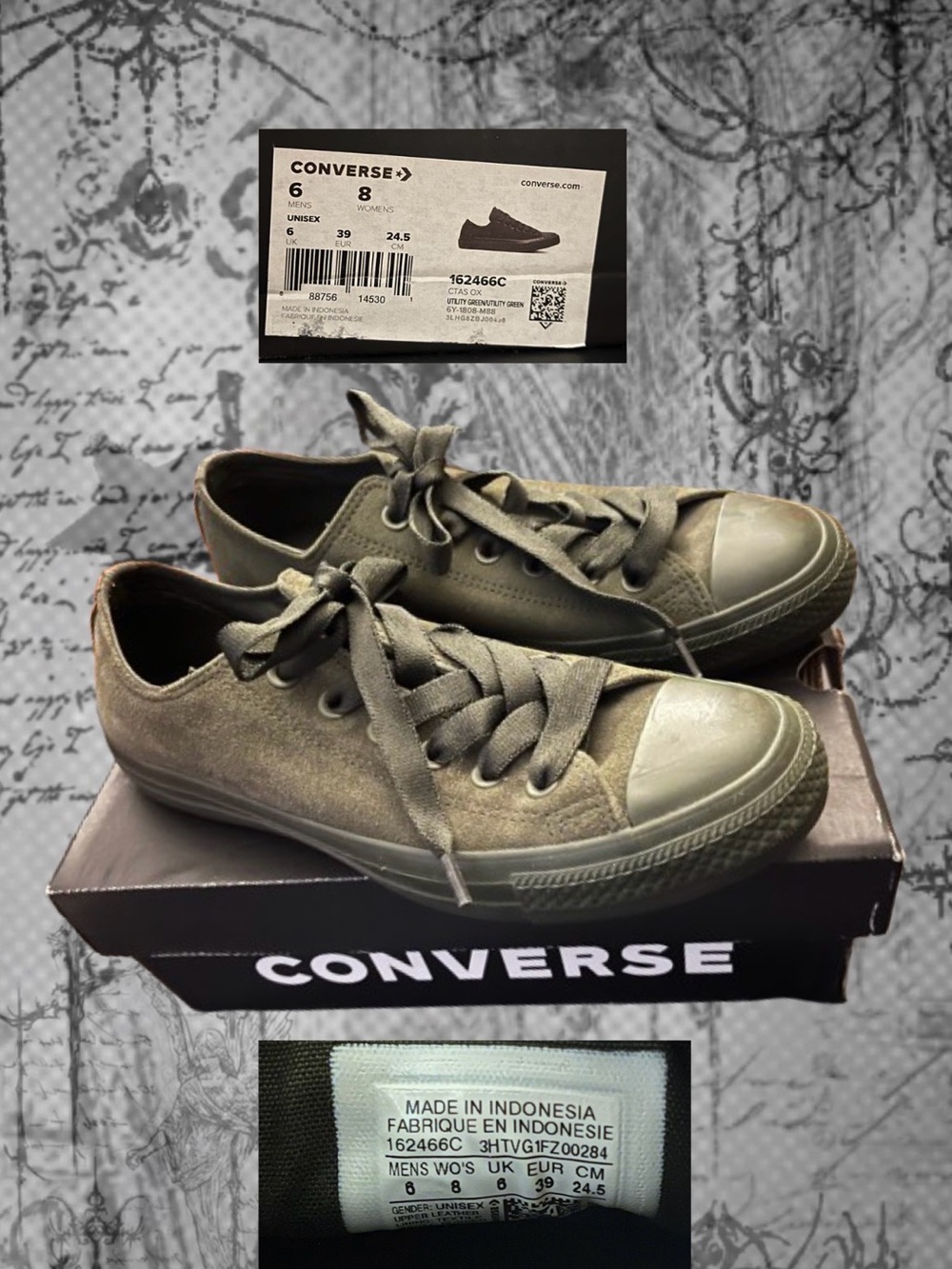 Converse Low Top Sneakers in Olive